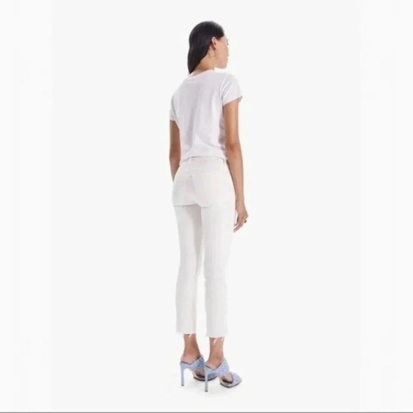 NEW MOTHER THE MID RISE DAZZLER CROP CREAM PUFFS SIZE 27 B2681 - Picture 2 of 7